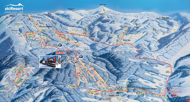 Skikarte Černá Hora-Pec